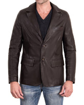 Men Genuine Leather Blazer Sport Coat 27